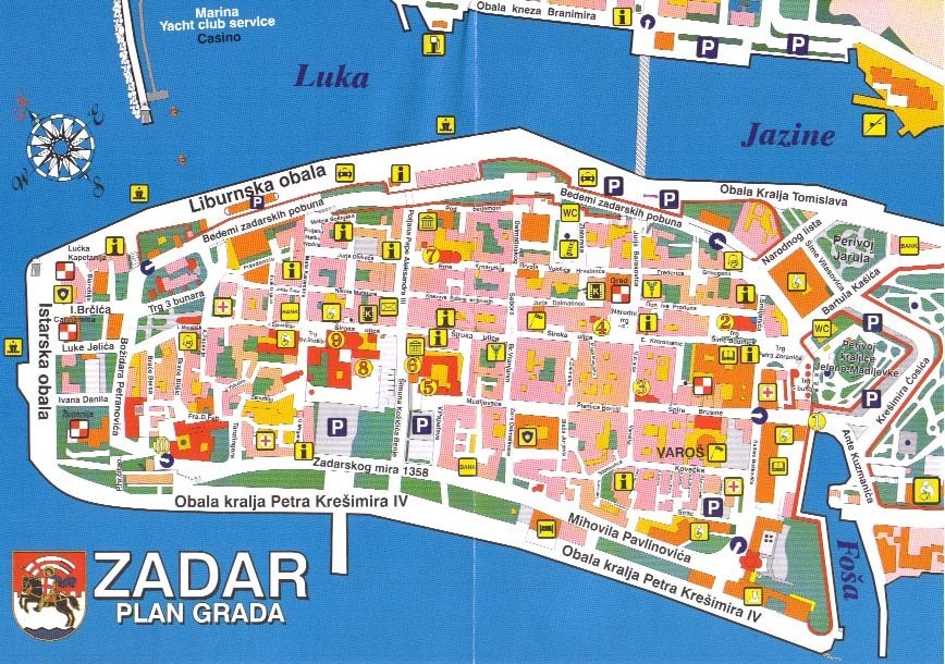 Raquel Ritz Viajes Mapas de Zadar Croacia